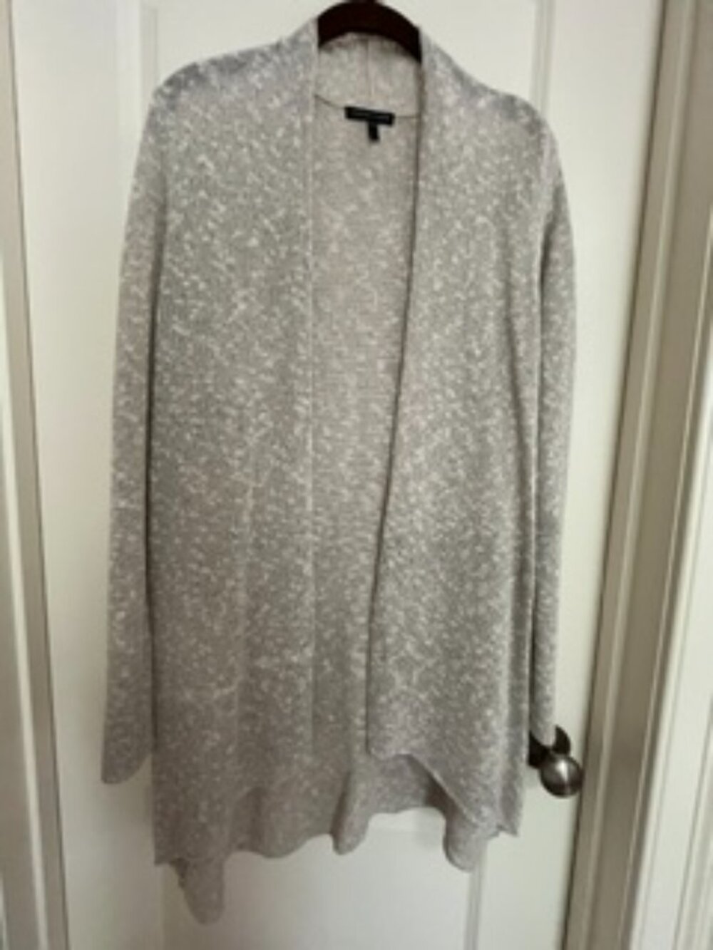 Eileen Fisher Linen Blend Open Front Cardigan Sweater Lightweight - small